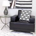 thumbnail image 1 of Nassau Collection Geometric Square Cotton Throw Pillow - 20" - Black and White, 1 of 5