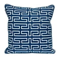 thumbnail image 1 of Nassau Collection Handmade Geometric Cotton Throw Pillow - 20" - Blue and White, 1 of 4