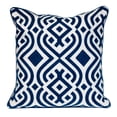 thumbnail image 1 of Parkland Collection Transitional Geometric Blue Square 20" x 20" Pillow, 1 of 4