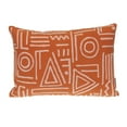 thumbnail image 1 of Parkland Collection Transitional Geometric Orange 14" x 20" Pillow, 1 of 4