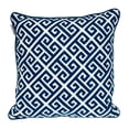 thumbnail image 1 of Nassau Collection Greek Key Square Cotton Throw Pillow - 20" - Blue and White, 1 of 4