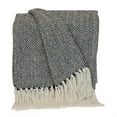 thumbnail image 1 of Parkland Collection Transitional Herringbone Black Rectangle 50" x 60" Throw, 1 of 4