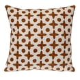 thumbnail image 1 of Nassau Collection Abstract Print Cotton Throw Pillow - 18" - Brown and Beige, 1 of 4