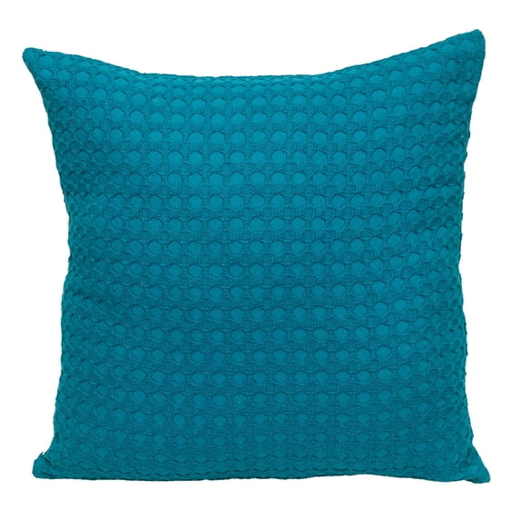 Nassau Collection Solid Knitted Cotton Throw Pillow - 20" - Blue