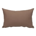 thumbnail image 1 of Parkland Collection Transitional Solid Brown Rectangle 18" x 12" Pillow, 1 of 2