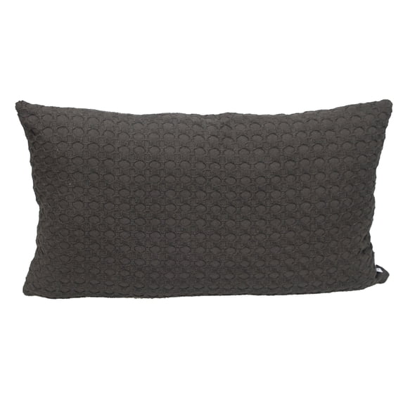 Parkland Collection Transitional Solid Gray Rectangle 14" x 26" Pillow
