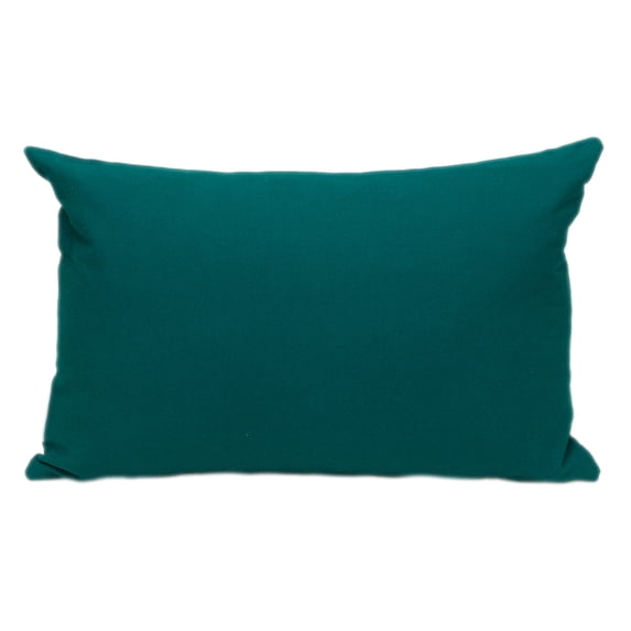 Parkland Collection Transitional Solid Green Rectangle 18" x 12" Pillow