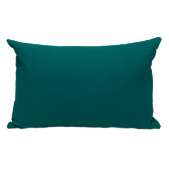 Parkland Collection Transitional Solid Green Rectangle 18" x 12" Pillow