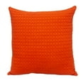thumbnail image 1 of Parkland Collection Transitional Solid Orange Square 20" x 20" Pillow, 1 of 7