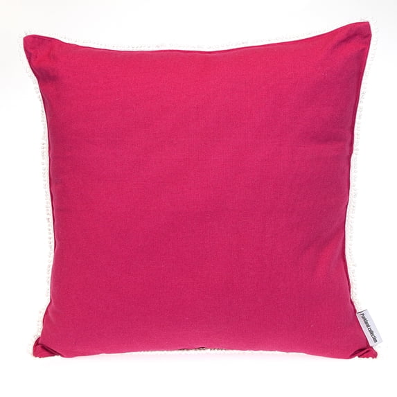 Parkland Collection Transitional Solid Pink Square 20" x 20" Pillow