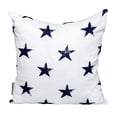 thumbnail image 1 of Nassau Collection Stars Woven Cotton Throw Pillow - 16" - White and Blue, 1 of 4