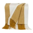 thumbnail image 1 of Parkland Collection Transitional Stripe Mustard Rectangle 60" x 50" Throw, 1 of 4