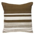 thumbnail image 1 of Parkland Collection Transitional Striped Brown Square 18" x 18" Pillow, 1 of 6