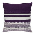 thumbnail image 1 of Parkland Collection Transitional Striped Purple Square 18" x 18" Pillow, 1 of 3