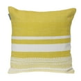 thumbnail image 1 of Parkland Collection Transitional Striped Yellow Square 18" x 18" Pillow, 1 of 6