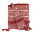 thumbnail image 1 of Parkland Collection Niko Pink Stripes and Dots Cotton Throw Blanket, Decorative Couch Throw, 50 x 60 in, 1 of 4