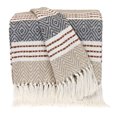 thumbnail image 1 of Parkland Collection Transitional Stripes Beige Rectangle 50" x 60" Throw, 1 of 4