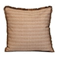 thumbnail image 1 of Parkland Collection Transitional Stripes Brown Square 24" x 24" Pillow, 1 of 7