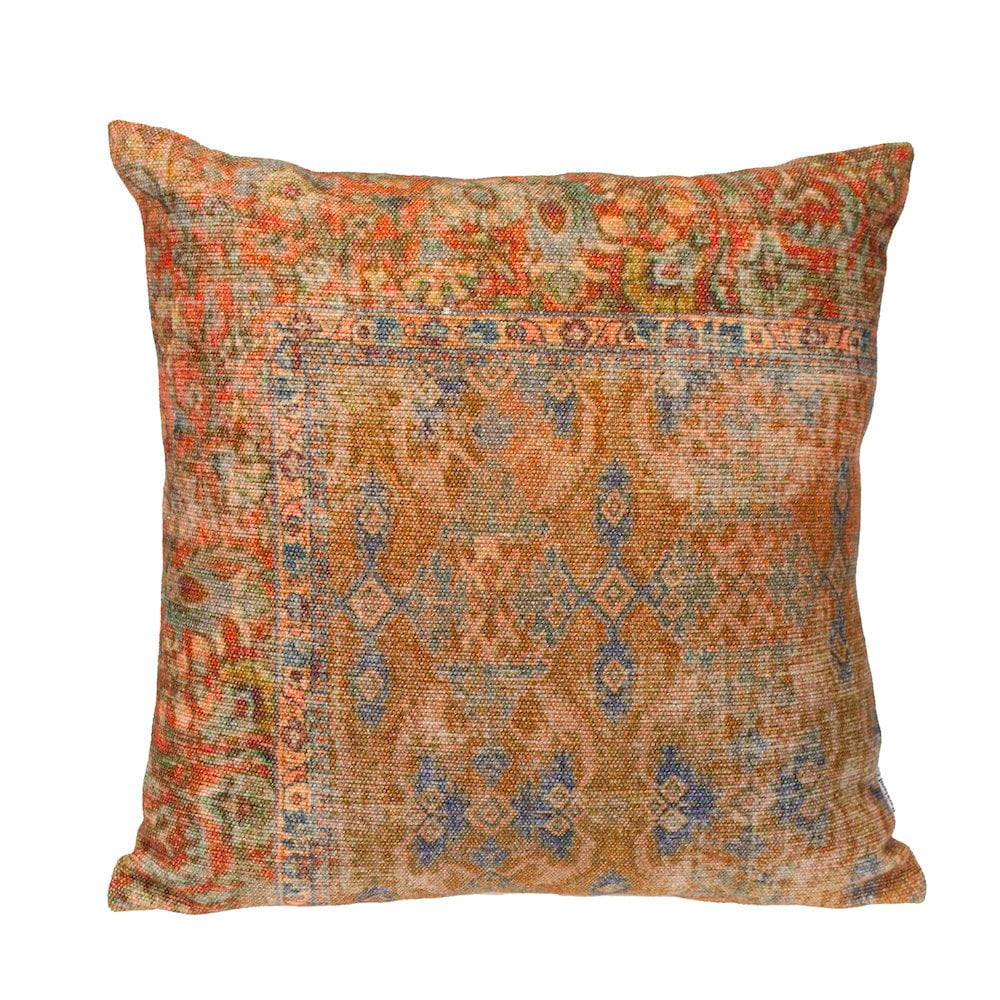 Multicolor Cotton Tapestry Square 18" x 18" Pillow