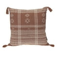 thumbnail image 1 of Parkland Collection Transitional Tribal Brown Square 18" x 18" Pillow, 1 of 7