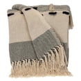thumbnail image 1 of Parkland Collection Inca Gray Variegated Cotton Throw Blanket, 50 x 60 Decorative Couch Throw, 1 of 4