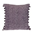 thumbnail image 1 of Parkland Collection Transitional Woven Purple Square 18" x 18" Pillow, 1 of 6