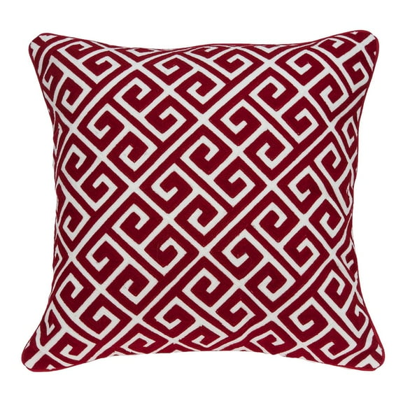 Parkland Collection Trix Red And White Throw Pillow