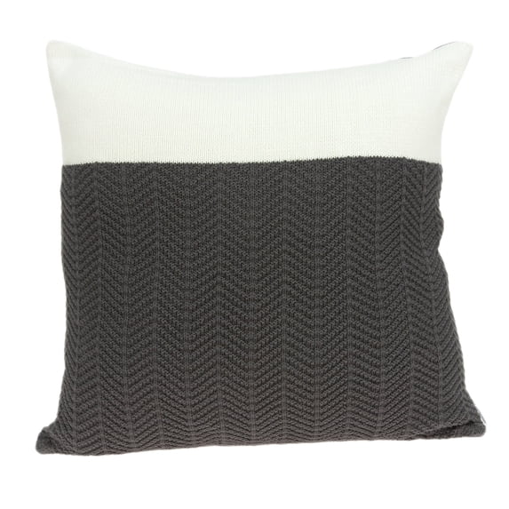 Parkland Collection Zoha Gray Solid Decorative Throw Pillow, 20 x 20 Cotton Square Pillow