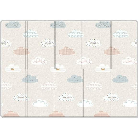 Parklon Silky Cotton Foldable Baby Play Mat -Large Size (78.7x55.1) -Cloud Bebe