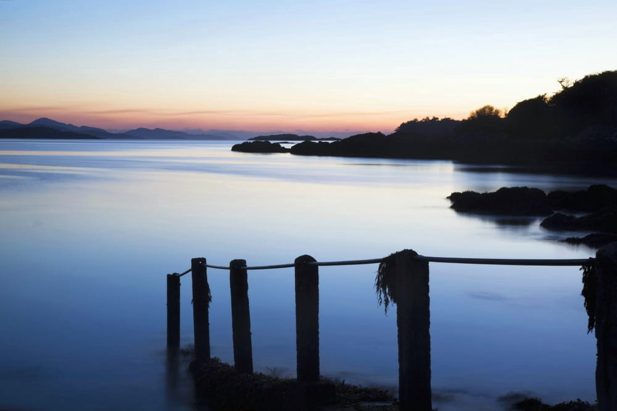 Parknasilla County Kerry Ireland Sunset Over Kenmare Bay Canvas Art - Peter Zoeller Design Pics (18 x 12)