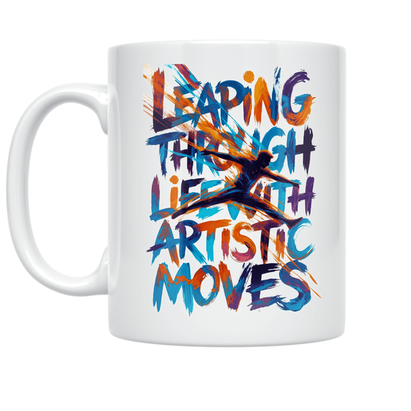 Parkour Picasso Dynamic Art - Parkour Enthusiast - 11 oz Ceramic Coffee Mug