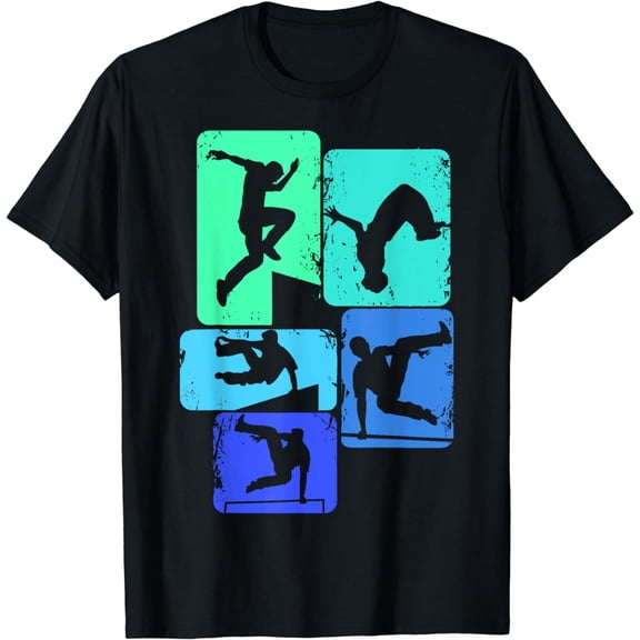 Parkour Traceur Freerunner Freerunning Kids Boys Men T-Shirt