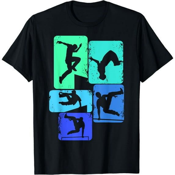 Parkour Traceur Freerunner Freerunning Kids Boys Men T-Shirt