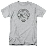 Parks And Rec Pawnee Seal Adult 18/1 T-Shirt Athletic Heather