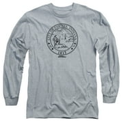 Parks And Rec Pawnee Seal Long Sleeve Adult 18/1 T-Shirt Athletic Heather