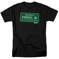 thumbnail image 1 of Parks And Rec Pawnee Sign Adult 18/1 T-Shirt Black, 1 of 1