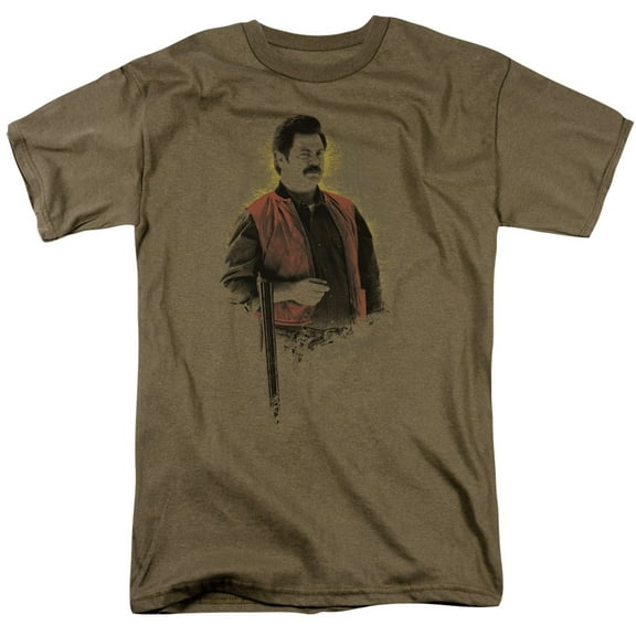 Parks And Rec To The Hunt Adult 18/1 T-Shirt Safari Green