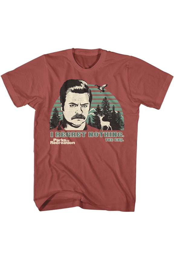 Parks And Recreation I Regret Nothing Terracotta Adult T-Shirt S