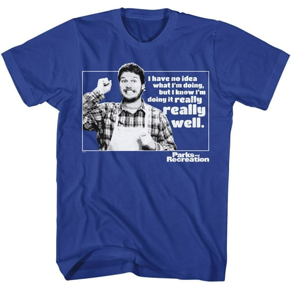 Parks And Recreation No Idea What Im Doing Royal Adult T-Shirt