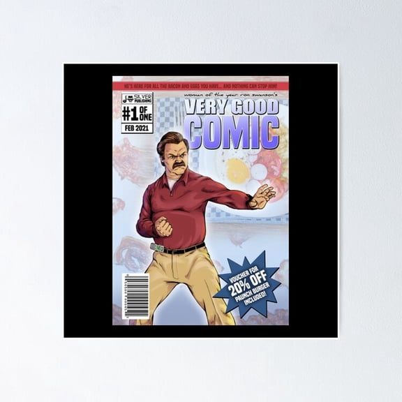 Parks And Recreation Ron Swanson Very Good Comic Strips Parody Wall Decor, Unframed Poster