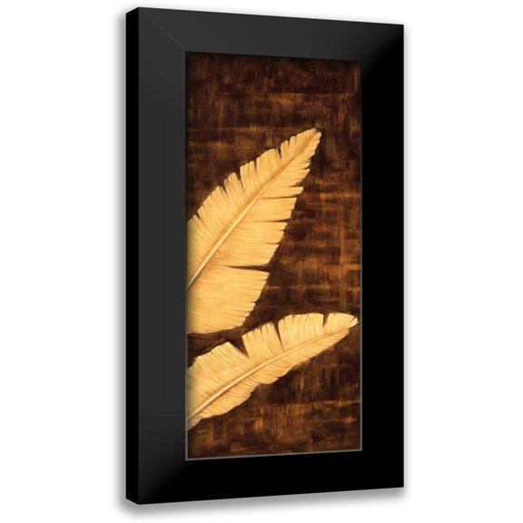 Parks, David 8x14 Black Modern Framed Museum Art Print Titled - Tropical Palm Triptych III