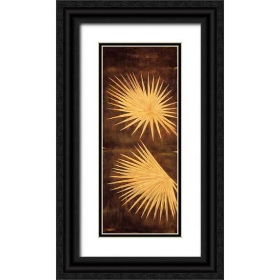 Parks, David 8x14 Black Ornate Wood Framed with Double Matting Museum Art Print Titled - Fan Palm Triptych I