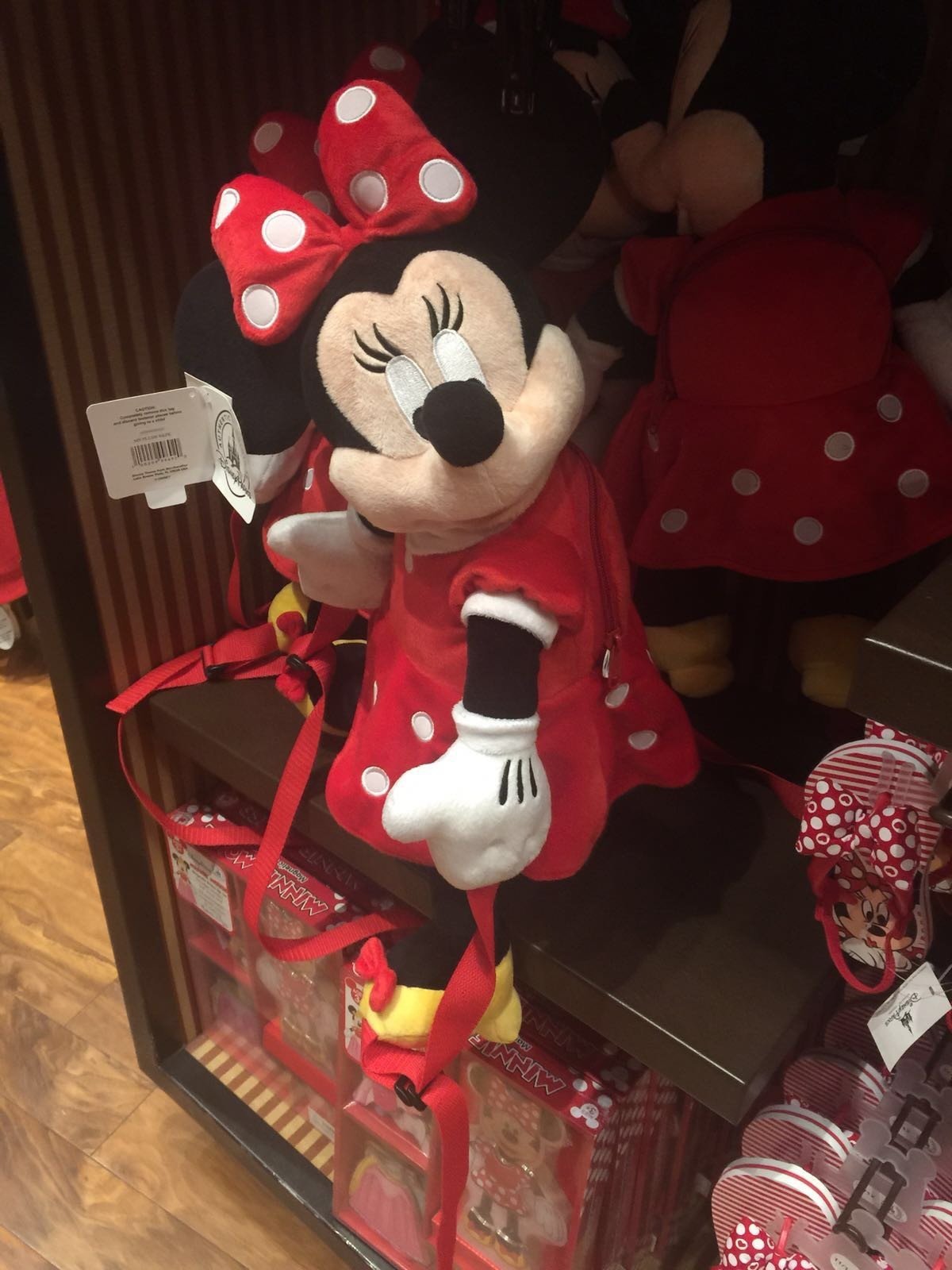 Parks Minnie Mouse Character Backpack Plush New With Tags 
