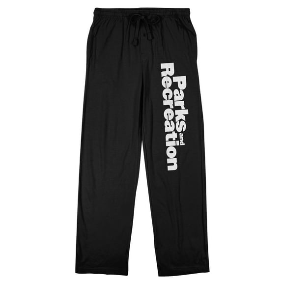Parks & Recreation Logo Men's Black Sleep Pajama Pants-Medium