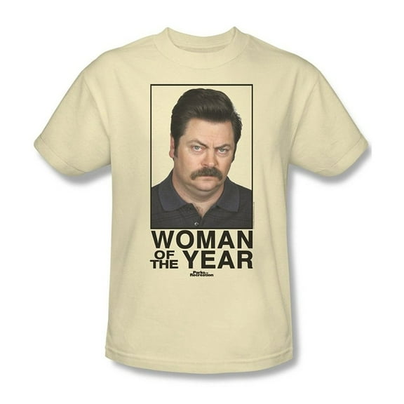Parks & Recreation Woman Of The Year Adult Cream T-Shirt