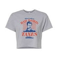 thumbnail image 1 of Parks and Recreation - Bad Word Taxes   - Juniors Cropped Cotton Blend T-Shirt, 1 of 5
