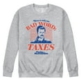thumbnail image 1 of Parks and Recreation - Bad Word Taxes  - Men's Crew Neck Fleece Pullover, 1 of 5