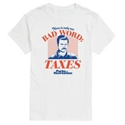 Parks and Recreation - Bad Word Taxes  - Men's Short Sleeve Graphic T-Shirt