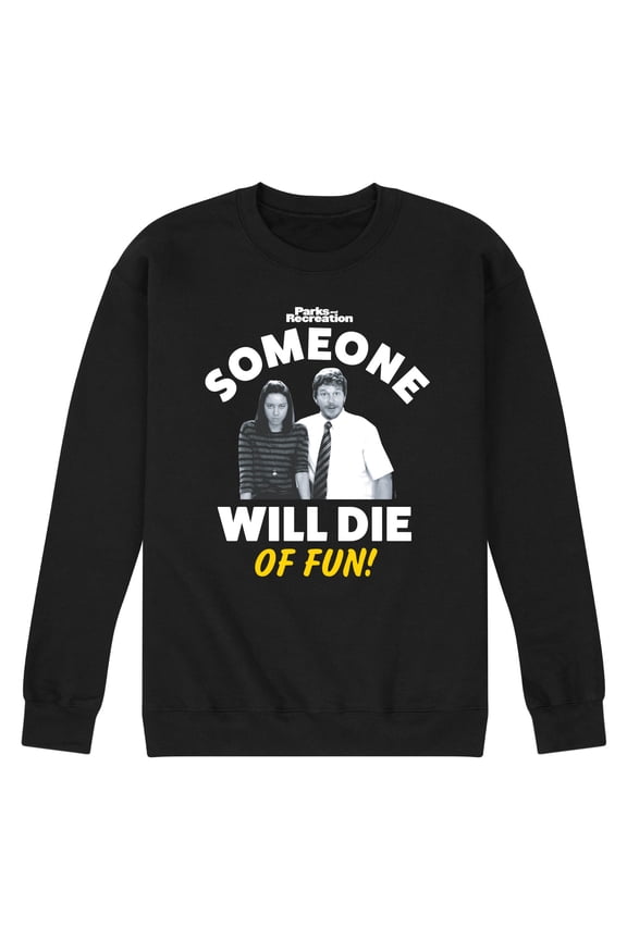 Parks and Recreation - Die Of Fun - Men's Crew Neck Fleece Pullover