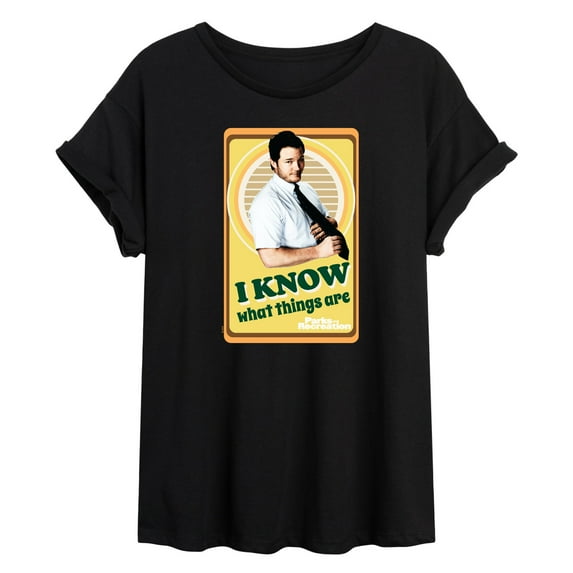 Parks and Recreation - I Know What Things Are - Juniors Ideal Flowy Muscle T-Shirt